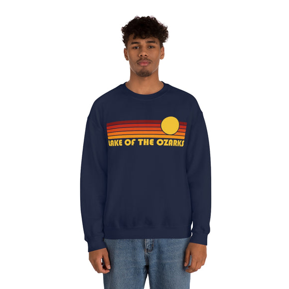Lake of the Ozarks, Missouri Sweatshirt - Retro Sunset Unisex
