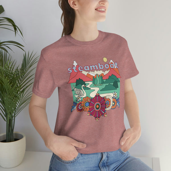 Steamboat Shirt, Colorado Retro T-Shirt, Hippie Style Colorado tee, Steamboat Mountain Shirt