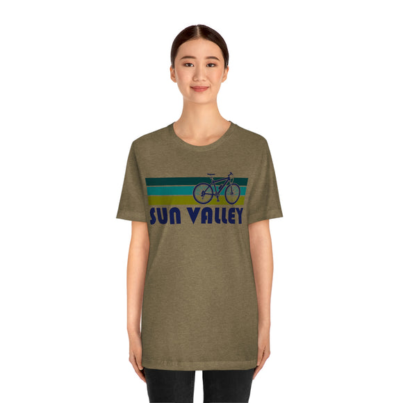 Sun Valley T-Shirt - Retro Mountain Bike Adult Unisex Sun Valley, Idaho T Shirt