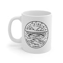 West Virginia Mug - State Design White Ceramic West Virginia Mug (11oz & 15oz)-2