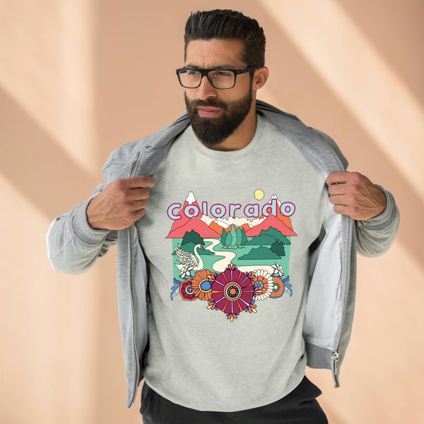 Premium Colorado Crewneck Sweatshirt - Retro Unisex Sweatshirt