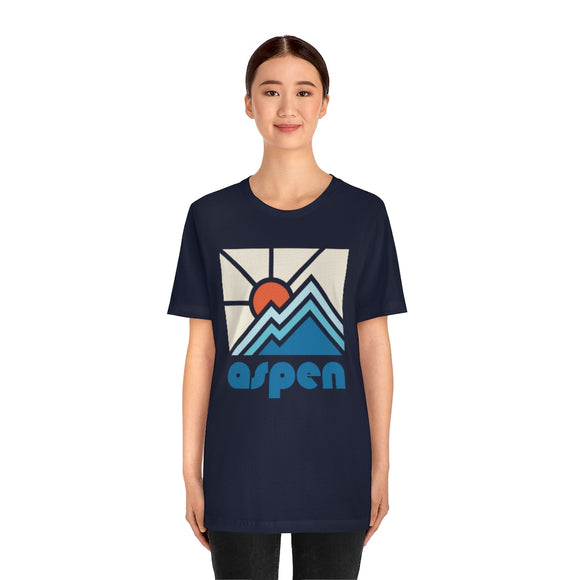 Aspen Shirt, Colorado Retro T-Shirt, Colorful Colorado tee, Aspen Mountain Shirt