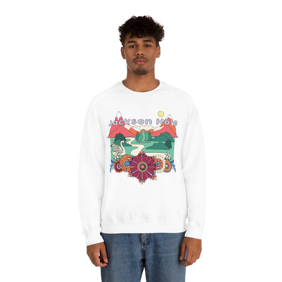 Jackson Hole, Wyoming Sweatshirt - Boho Unisex Sweatshirt