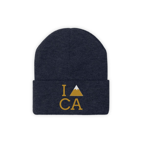 California Knit Beanie - Adult Embroidered I Heart / Love California Knit Hat