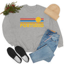 Portland, Oregon Sweatshirt - Retro Sunrise Unisex-23