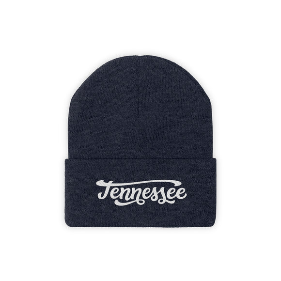 Tennessee Beanie - Adult Hand Lettered Embroidered Tennessee Knit Hat