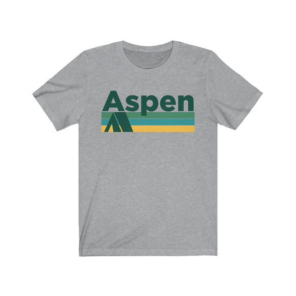 Aspen, Colorado T-Shirt - Retro Camping Adult Unisex Aspen T Shirt