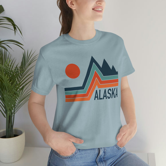 Alaska T-Shirt - Retro Mountain Unisex Alaska Shirt