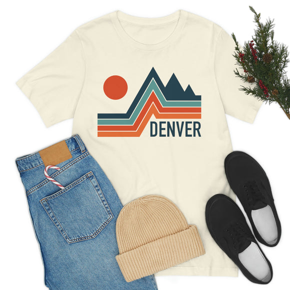 Denver, Colorado T-Shirt - Retro Mountain Unisex Denver Shirt