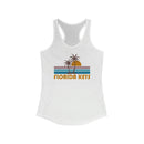 Florida Keys Women's Tank - Retro Palm Tree Women's Racerback Florida Keys Tank Top-2