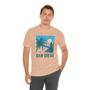 San Diego, California T-Shirt - Retro Palm Tree & Beach Unisex San Diego Shirt-42