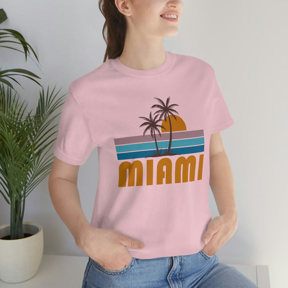 Miami, Florida T-Shirt - Retro Palm Tree Unisex Miami Shirt