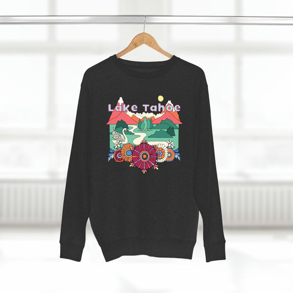Premium Lake Tahoe, California Crewneck Sweatshirt - Retro Unisex Sweatshirt