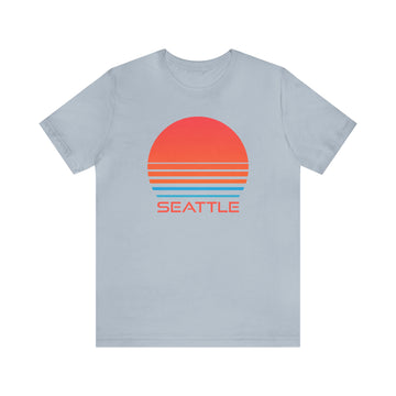 Buy light-blue Seattle, Washington T-Shirt - Retro 80s Unisex Seattle Shirt