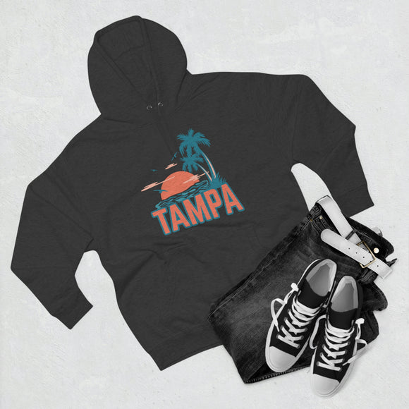 Premium Tampa, Florida Hoodie - Palm Tree Unisex Sweatshirt