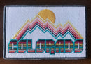 Colorado Patch - Retro Mountain Design 100% Embroidery Sew or Iron-on Colorado Patch (4in x 2.6in)-2