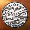 Alaska Patch Mountain & Bear - 100% Embroidery Sew or Iron-on Alaska Patch (2.5 inches wide)