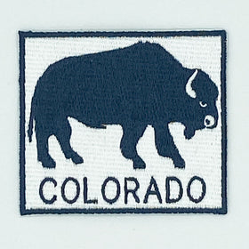 Colorado Patch - Buffalo Design 100% Embroidery Sew or Iron-on Colorado Patch (2 7/8in x 2.5in)