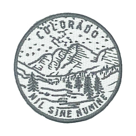 Colorado Patch Mountain & Trees - 100% Embroidery Sew or Iron-on Colorado Patch (2.5 inches wide)