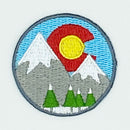 Colorado Patch - Snowy Mountains 100% Embroidery Sew or Iron-on Colorado Patch (1.75 or 2.5 in)-2