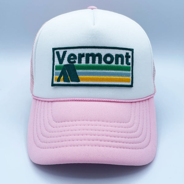 Vermont Trucker Hat - Retro Camping Vermont Snapback Hat / Adult Hat