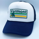 Vermont Trucker Hat - Retro Camping Vermont Snapback Hat / Adult Hat-2