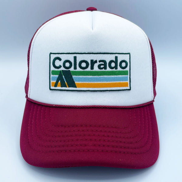 Colorado Trucker Hat - Retro Camping Colorado Snapback Hat /Adult Hat
