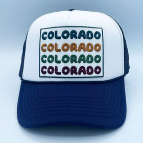 Colorado Trucker Hat - Retro 4 Colorado Snapback Hat /Adult Hat