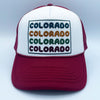 Colorado Trucker Hat - Retro 4 Colorado Snapback Hat