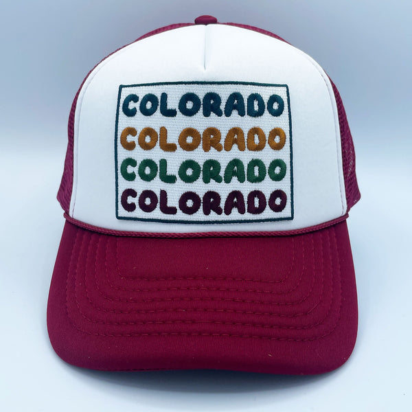 Colorado Trucker Hat - Retro 4 Colorado Snapback Hat