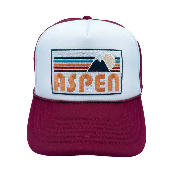 Aspen, Colorado Trucker Hat - Retro Mountain Snapback Aspen Hat / Adult Hat