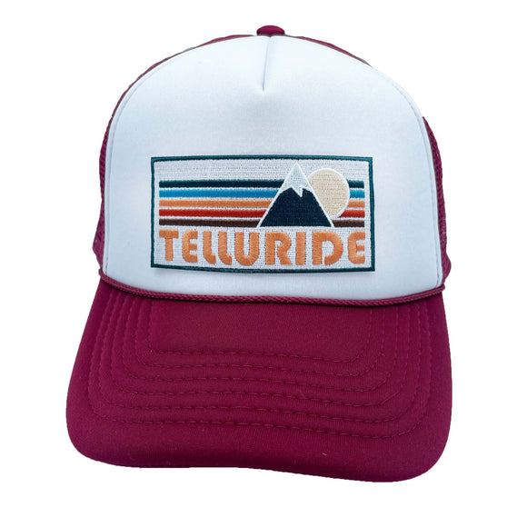 Telluride, Colorado Trucker Hat - Retro Mountain Snapback Hat