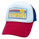 Detroit, Michigan Trucker Hat - Retro Sun Snapback Hat-4
