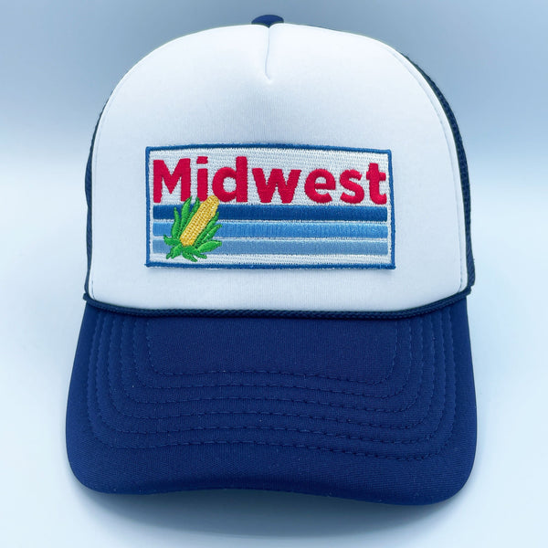 Midwest Trucker Hat - Retro Corn Midwest Snapback Hat /Adult Hat