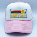 New York Trucker Hat - Retro Sun New York Snapback Hat-2