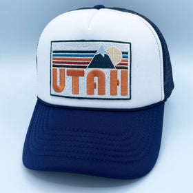 Utah Trucker Hat - Retro Mountain Utah Snapback Hat / Adult Hat
