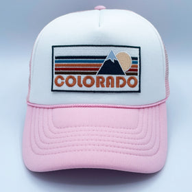 Colorado Trucker Hat - Retro Mountain Colorado Snapback Hat /Adult Hat