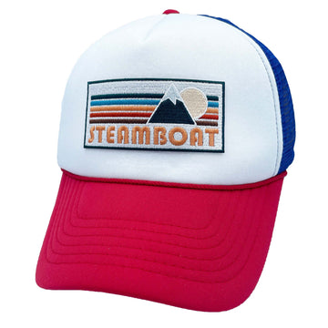 Steamboat, Colorado Trucker Hat - Retro Mountain Snapback Hat - 0