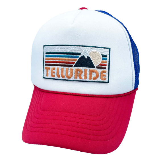 Telluride, Colorado Trucker Hat - Retro Mountain Snapback Hat