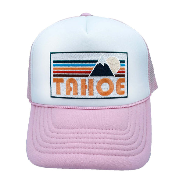 Lake Tahoe, California Trucker Hat - Retro Mountain Snapback Lake Tahoe Hat /Adult Hat