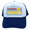 Detroit, Michigan Trucker Hat - Retro Sun Snapback Hat-2