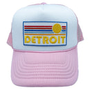 Detroit, Michigan Trucker Hat - Retro Sun Snapback Hat-3