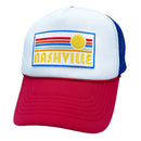 Nashville, Tennessee Trucker Hat - Retro Sun Snapback Hat-3
