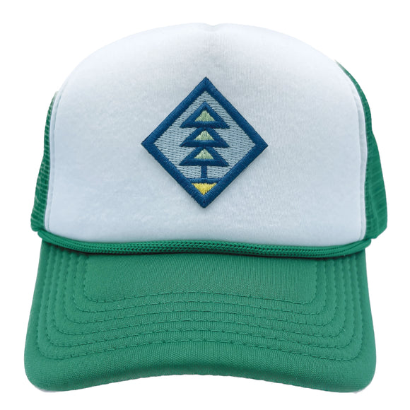 Kid's Pacific Northwest Trucker Hat - Retro Tree Snapback Youth Hat
