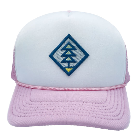 Kid's Pacific Northwest Trucker Hat - Retro Tree Snapback Youth Hat