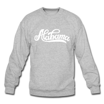 Alabama Sweatshirt - Hand Lettered Alabama Crewneck Sweatshirt - heather gray