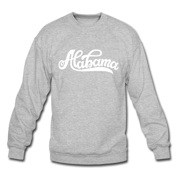 Alabama Sweatshirt - Hand Lettered Alabama Crewneck Sweatshirt - heather gray