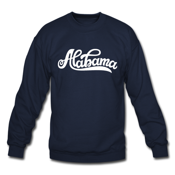 Alabama Sweatshirt - Hand Lettered Alabama Crewneck Sweatshirt - navy