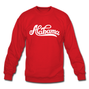 Alabama Sweatshirt - Hand Lettered Alabama Crewneck Sweatshirt - red