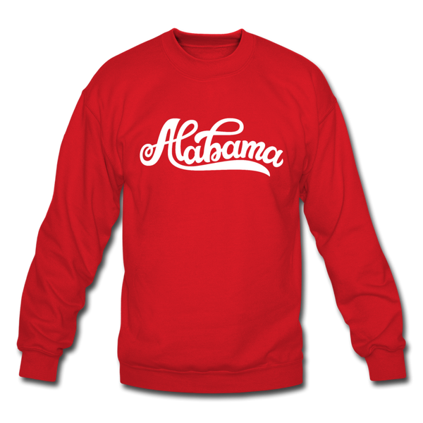 Alabama Sweatshirt - Hand Lettered Alabama Crewneck Sweatshirt - red